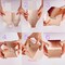 50 Pck 4x4x4 Inches, Gift Boxes with Lids, Gift Boxes Bulk, Candles Boxes for All Occasions (Glossy Rose Gold with Grass Texture)